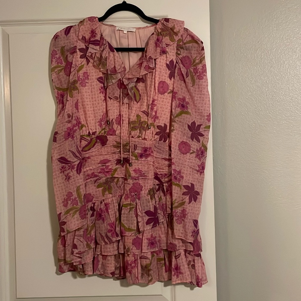 Olivaceous Floral Mini Dress